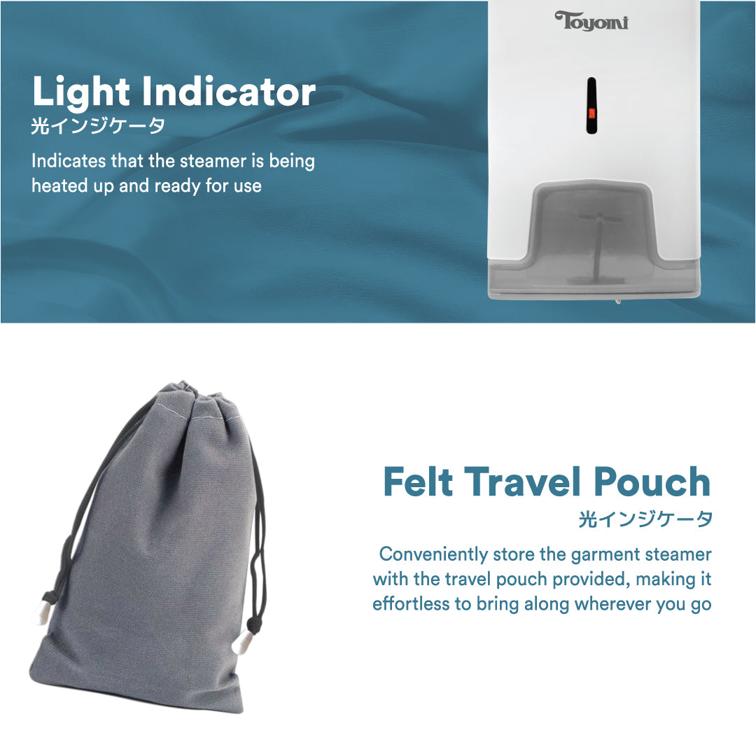 Toyomi Portable Travel Clothes & Garment Steamer GS 520