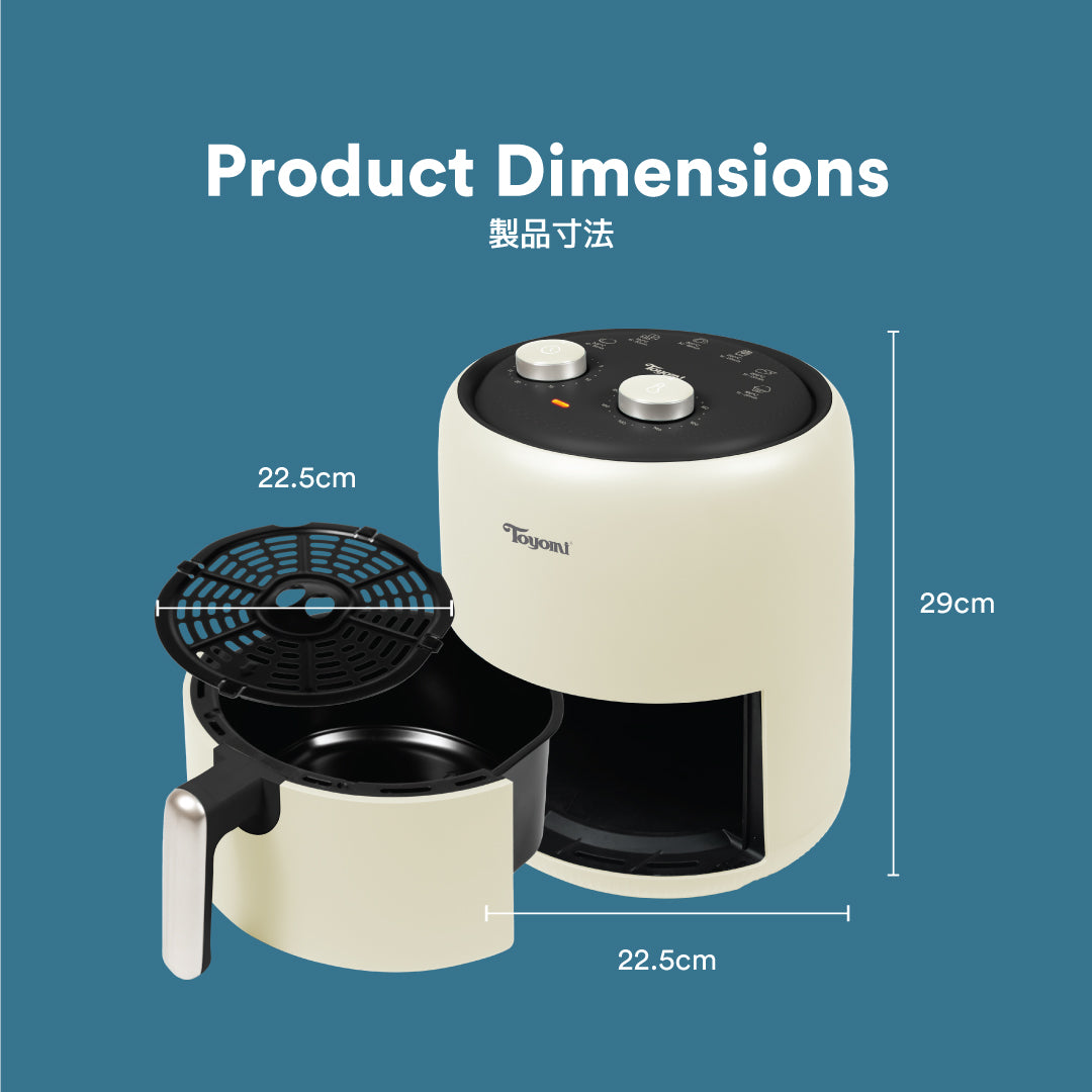 TOYOMI 3.7L Matte Palette Air Fryer AF 3766
