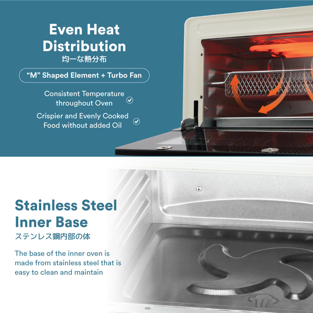 TOYOMI 12L Rapid Air Fryer + Steam Oven AFO 1266ST