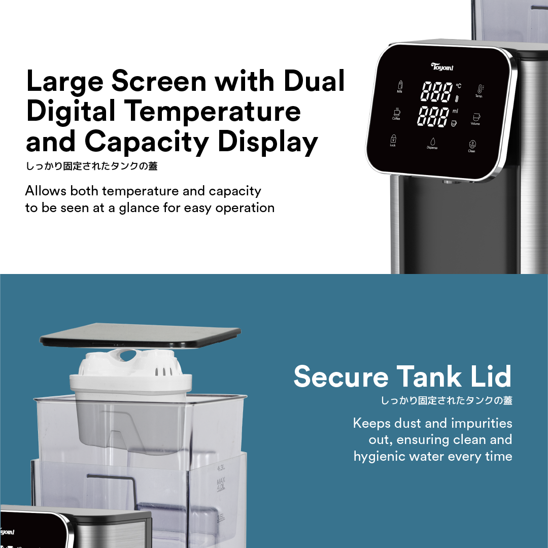 Toyomi 4.3L InstantBoil Filtered Water Dispenser with Premium Filter FB 6643F