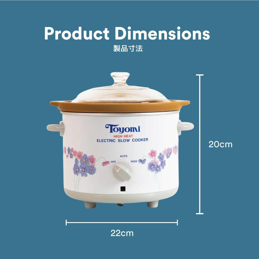 TOYOMI 1.2L Electric High Heat Slow Cooker HH 1500A