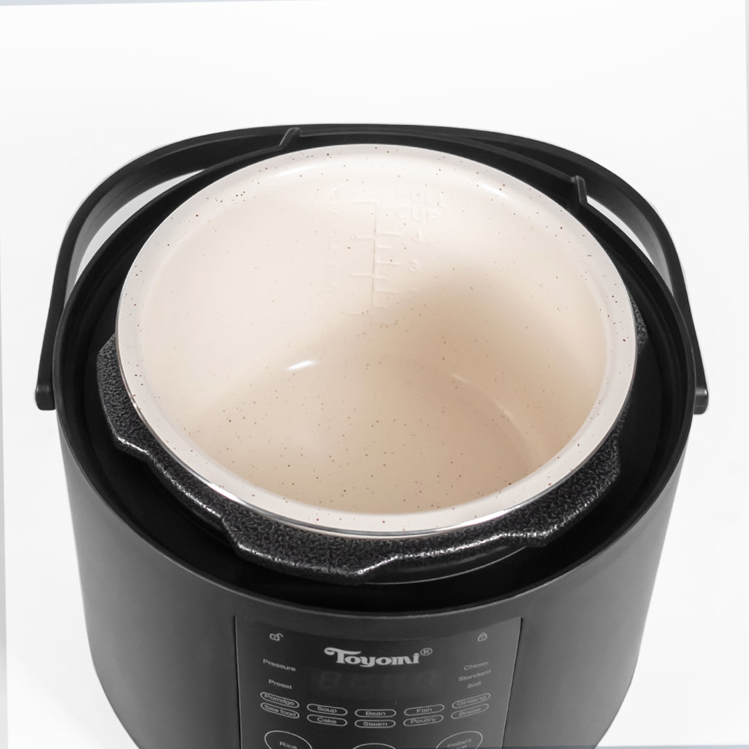TOYOMI 2L Micro-com Pressure Cooker & Rice Cooker with Duo Pot PC 2001