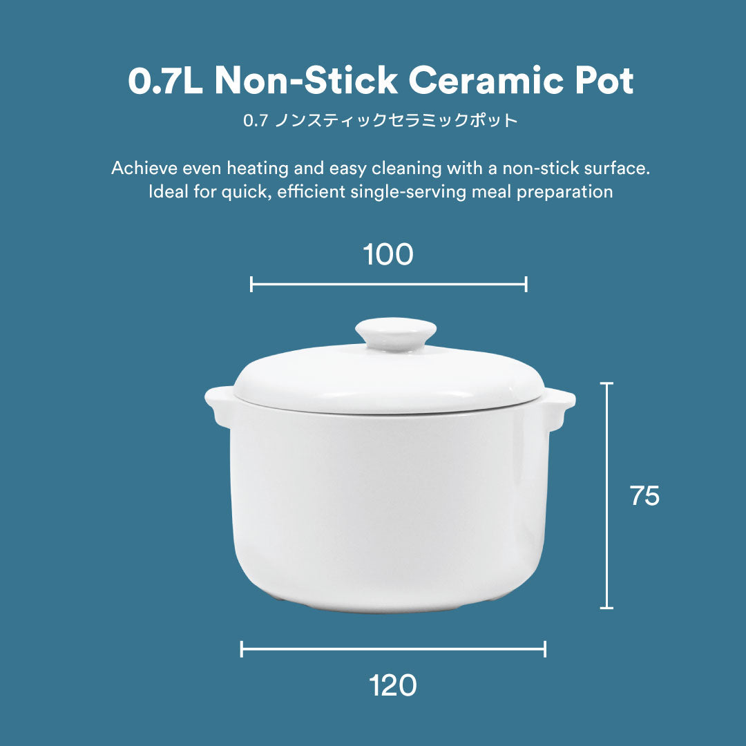 TOYOMI 0.7L Mini Double Boiler Stew Cooker SC 707