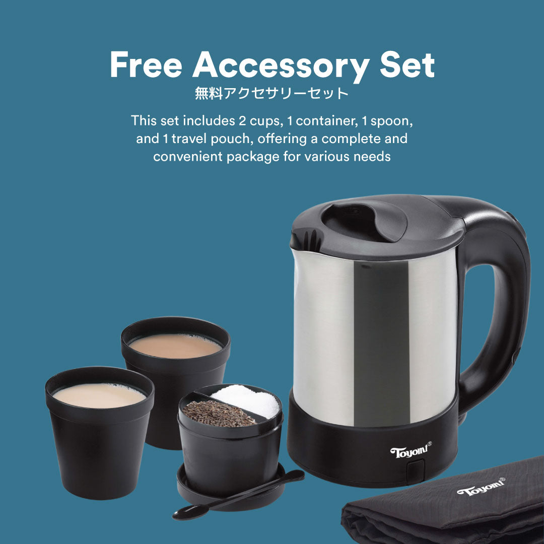 TOYOMI 0.5L Mini S.S. Travel Kettle Jug WK 315