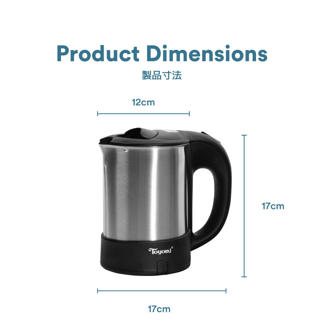 TOYOMI 0.5L Mini S.S. Travel Kettle Jug WK 315