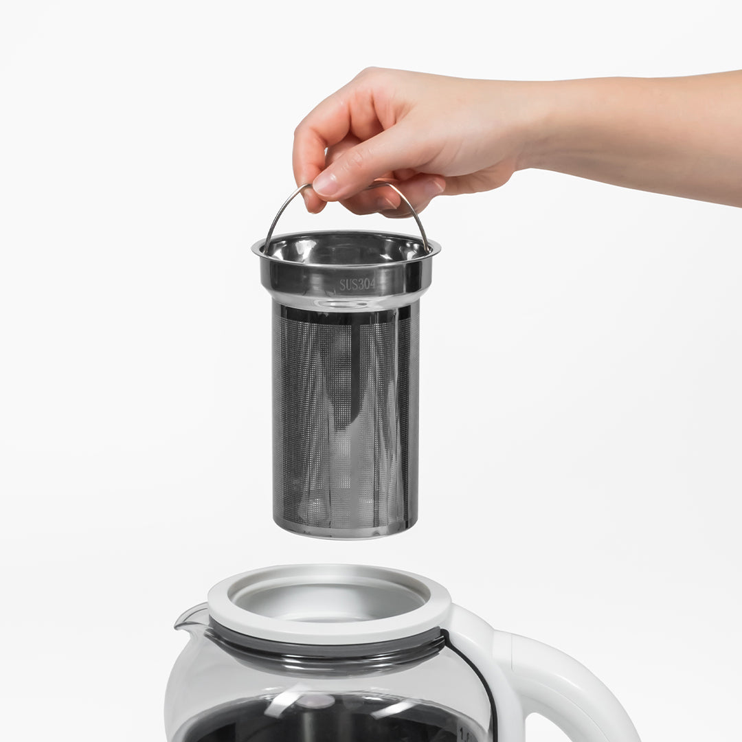 TOYOMI 1.8L Electric Glass Kettle with SS Tea Infuser WK 3362