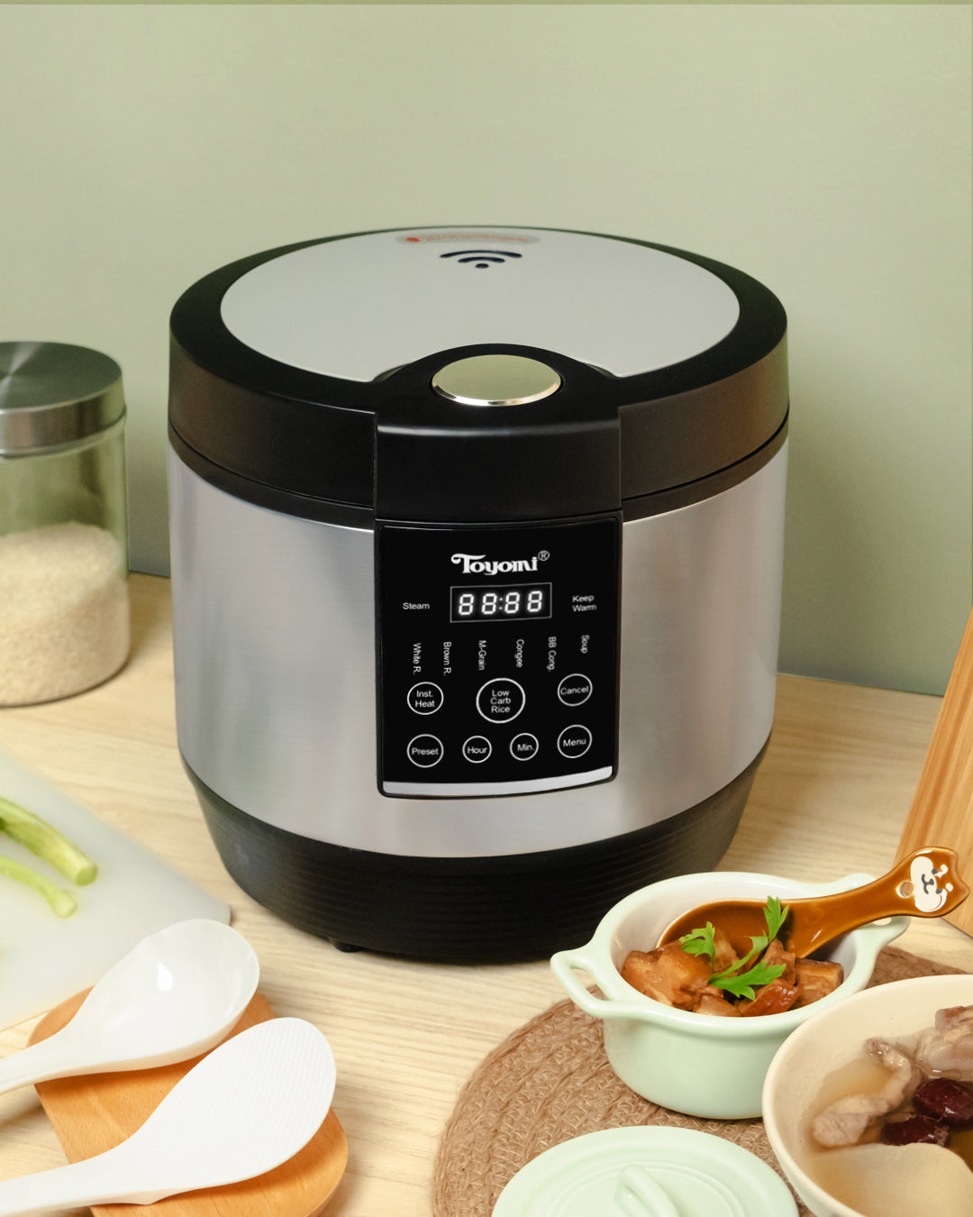 TOYOMI 1.8L SmartDiet Micro-Com Rice Cooker with Low Carb Rice RC 9512LC - TOYOMI