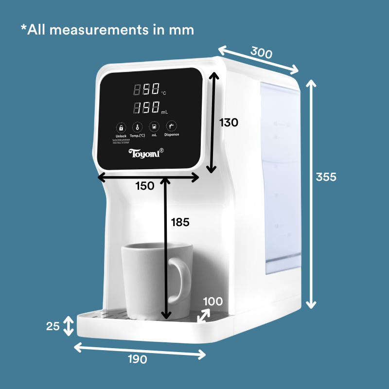 TOYOMI 4.5L Instant Boil Filtered Water Dispenser FB 8845F - TOYOMI