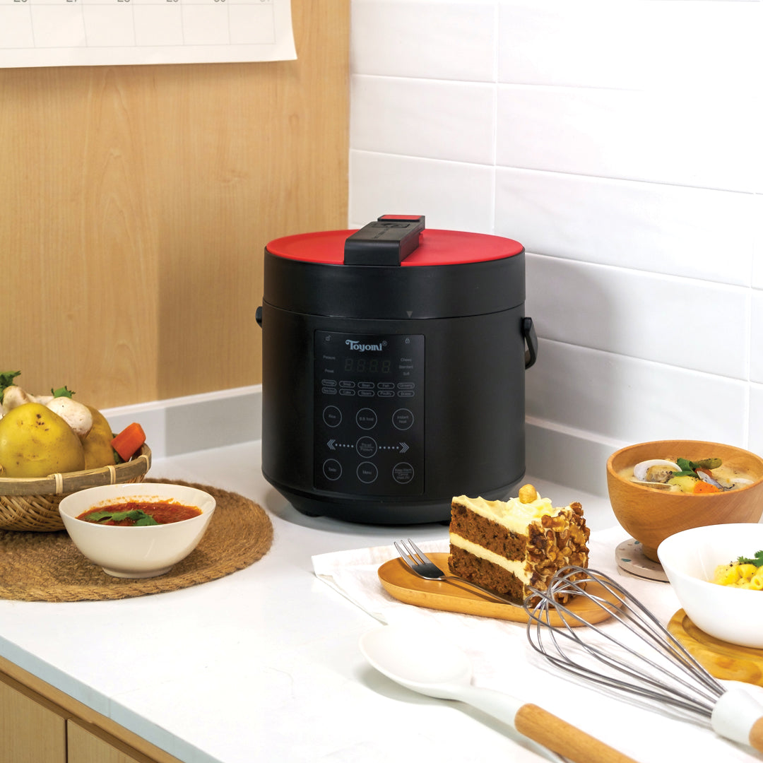 TOYOMI 2L Micro-com Pressure Cooker & Rice Cooker with Duo Pot PC 2001 - TOYOMI