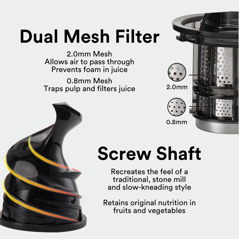 TOYOMI Cold Press Masticating Slow Juicer SJ 9000 - TOYOMI