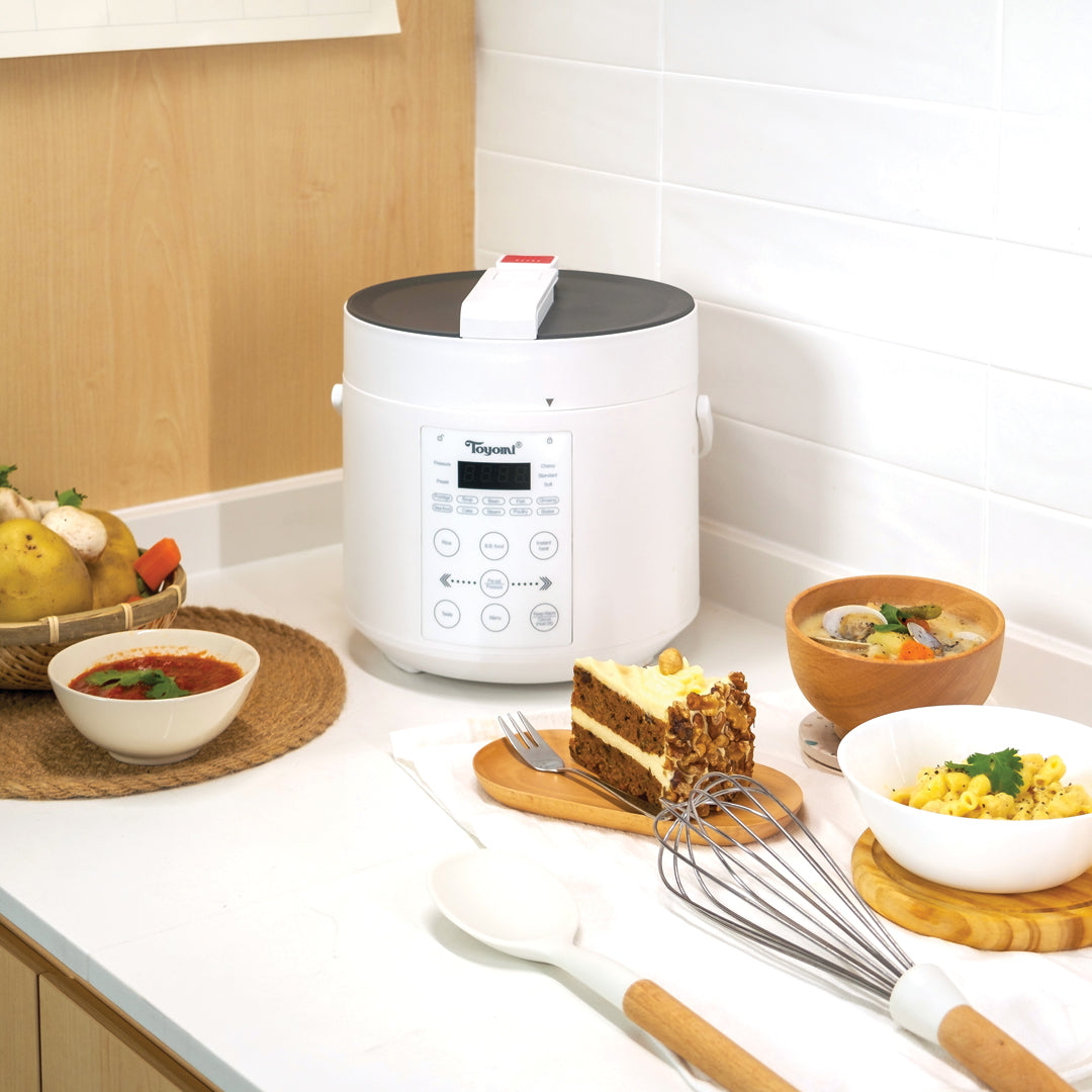 TOYOMI 2L Micro-com Pressure Cooker & Rice Cooker with Duo Pot PC 2001 - TOYOMI