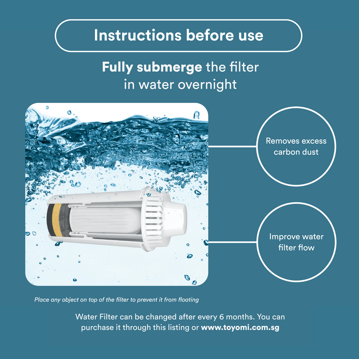 TOYOMI 4.5L Instant Boil Filtered Water Dispenser FB 8845F - TOYOMI