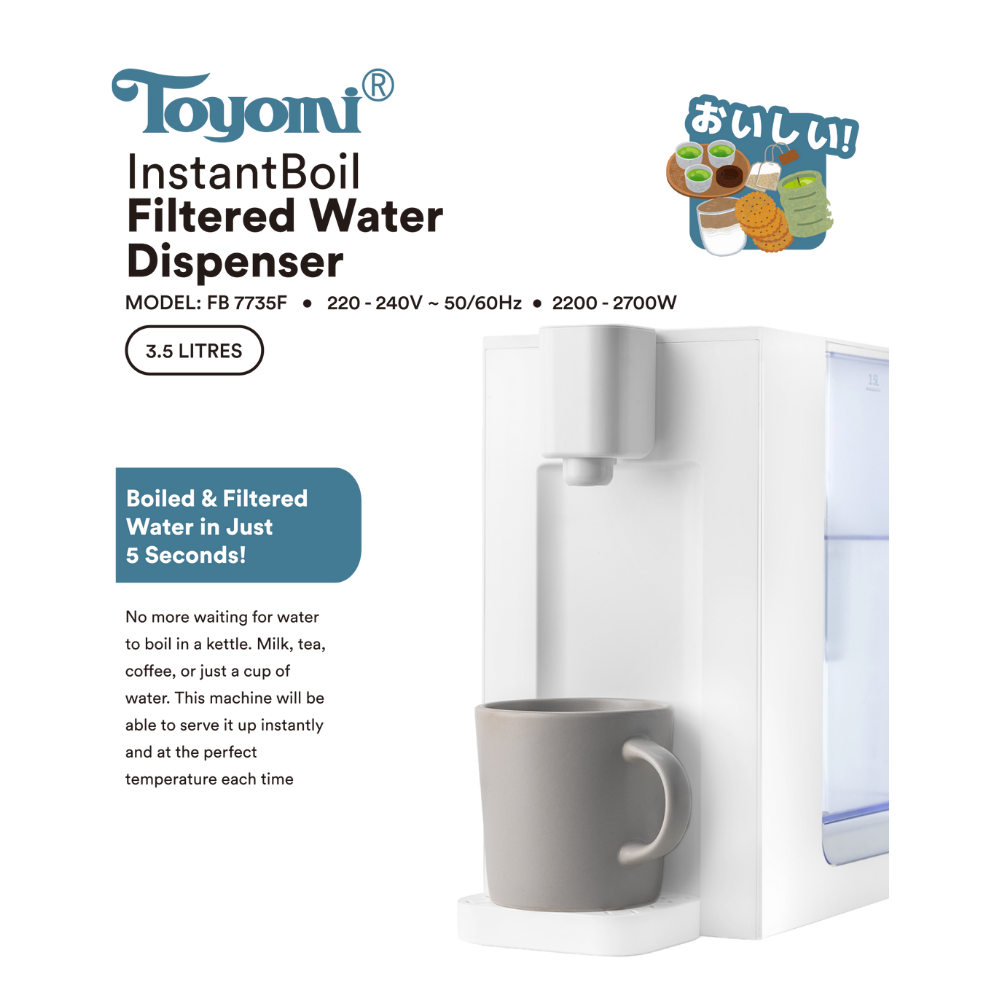 Toyomi 3.5L InstantBoil Filtered Water Dispenser FB 7735F - TOYOMI