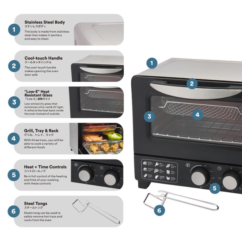 Toyomi 12L Rapid Air Fryer Oven AFO 1201 - TOYOMI