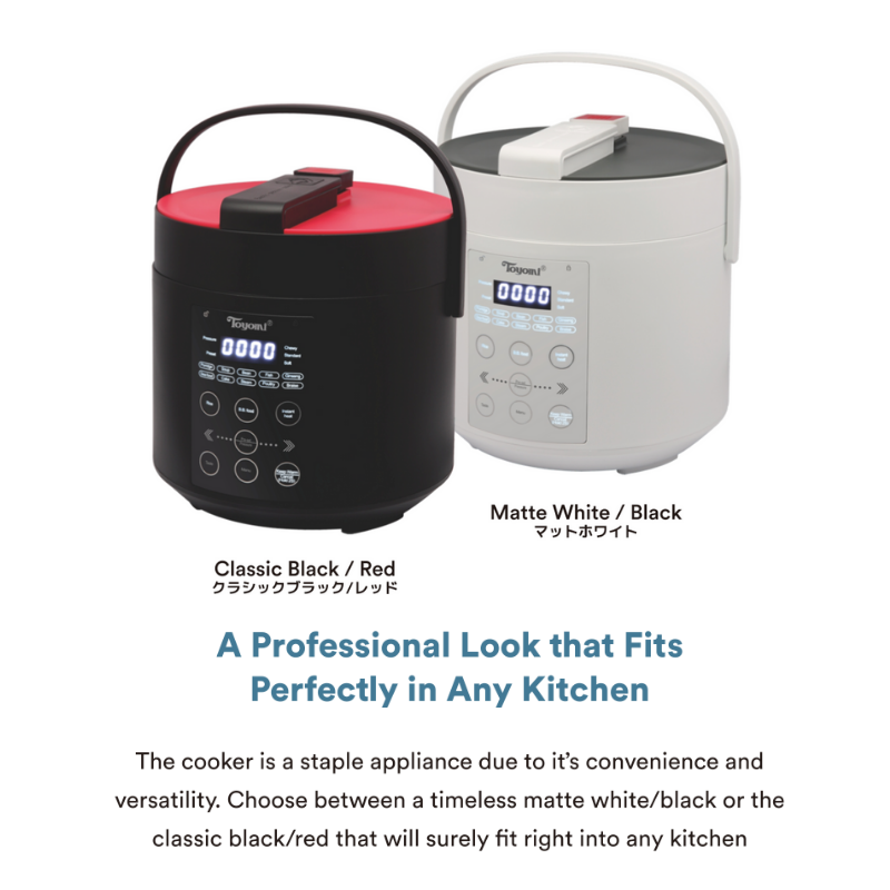 TOYOMI 2L Micro-com Pressure Cooker & Rice Cooker with Duo Pot PC 2001 - TOYOMI