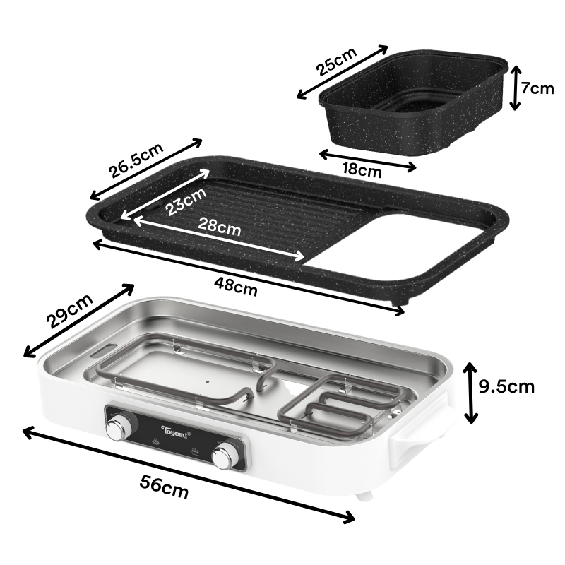 Toyomi ComboCooker Hotpot & BBQ Grill BBQ 6319 - TOYOMI