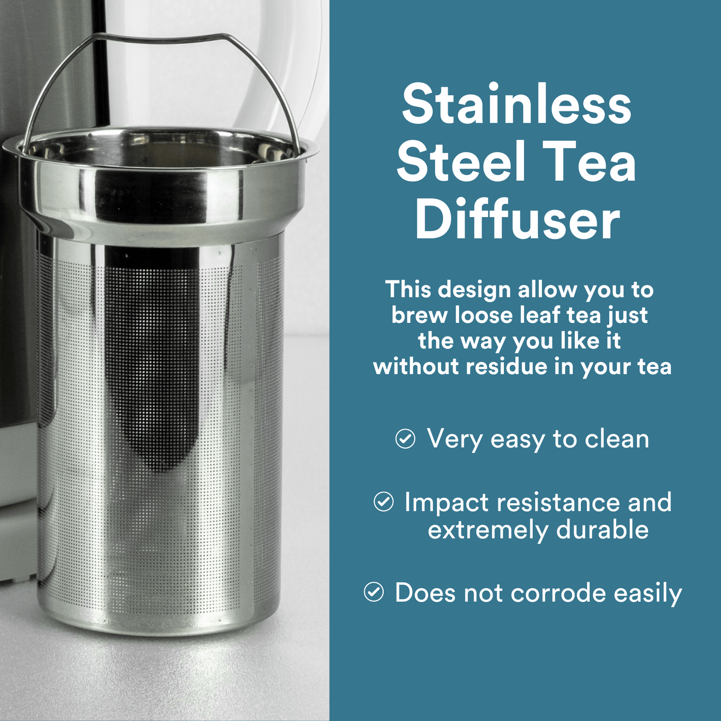 TOYOMI 1.8L Electric Glass Kettle with SS Tea Infuser WK 3362 - TOYOMI