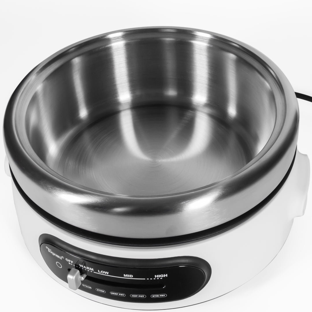 TOYOMI Stainless Steel Multi Cooker with Grill Pan 4.5L MC 6969SS - TOYOMI