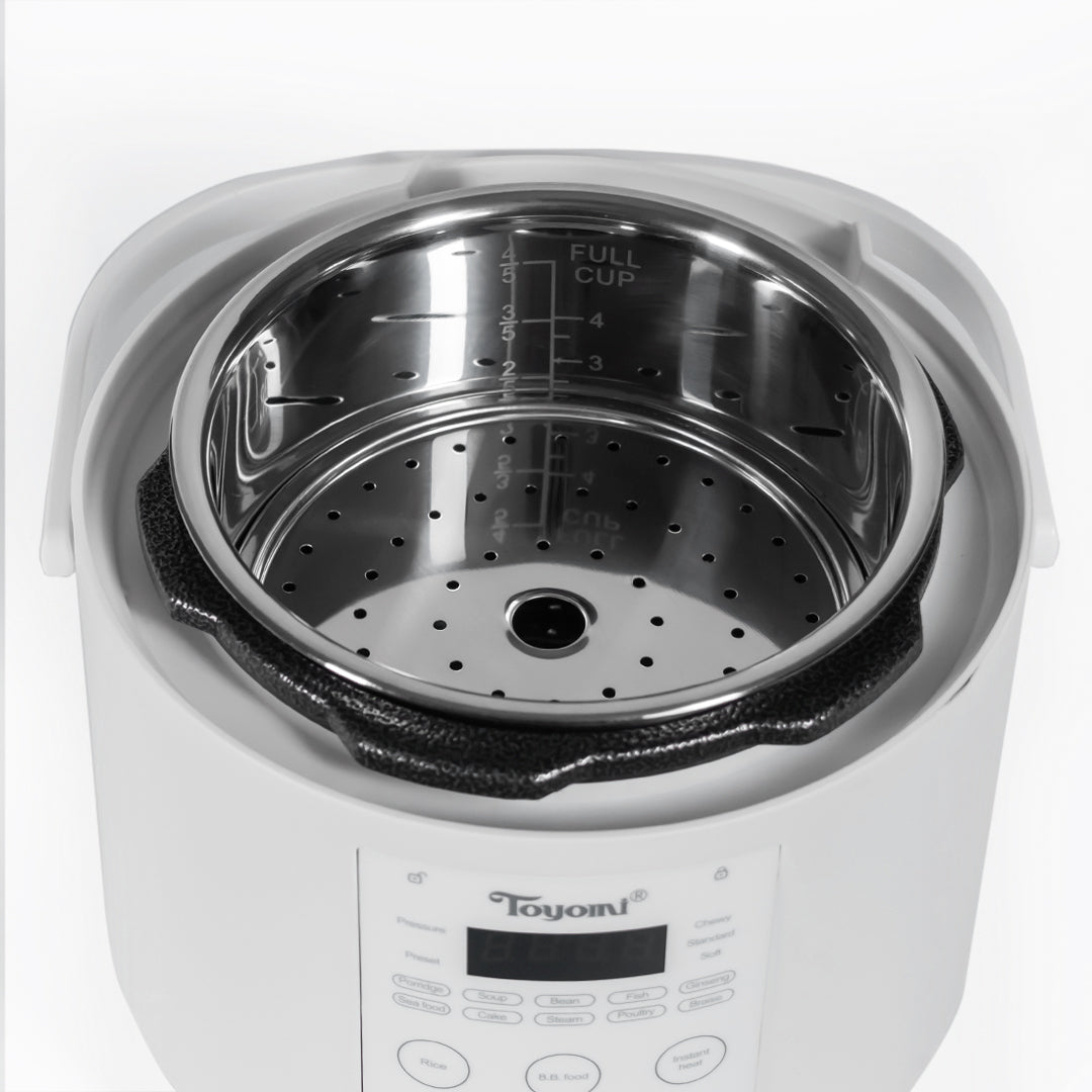 TOYOMI 2L Micro-com Pressure Cooker & Rice Cooker with Duo Pot PC 2001 - TOYOMI