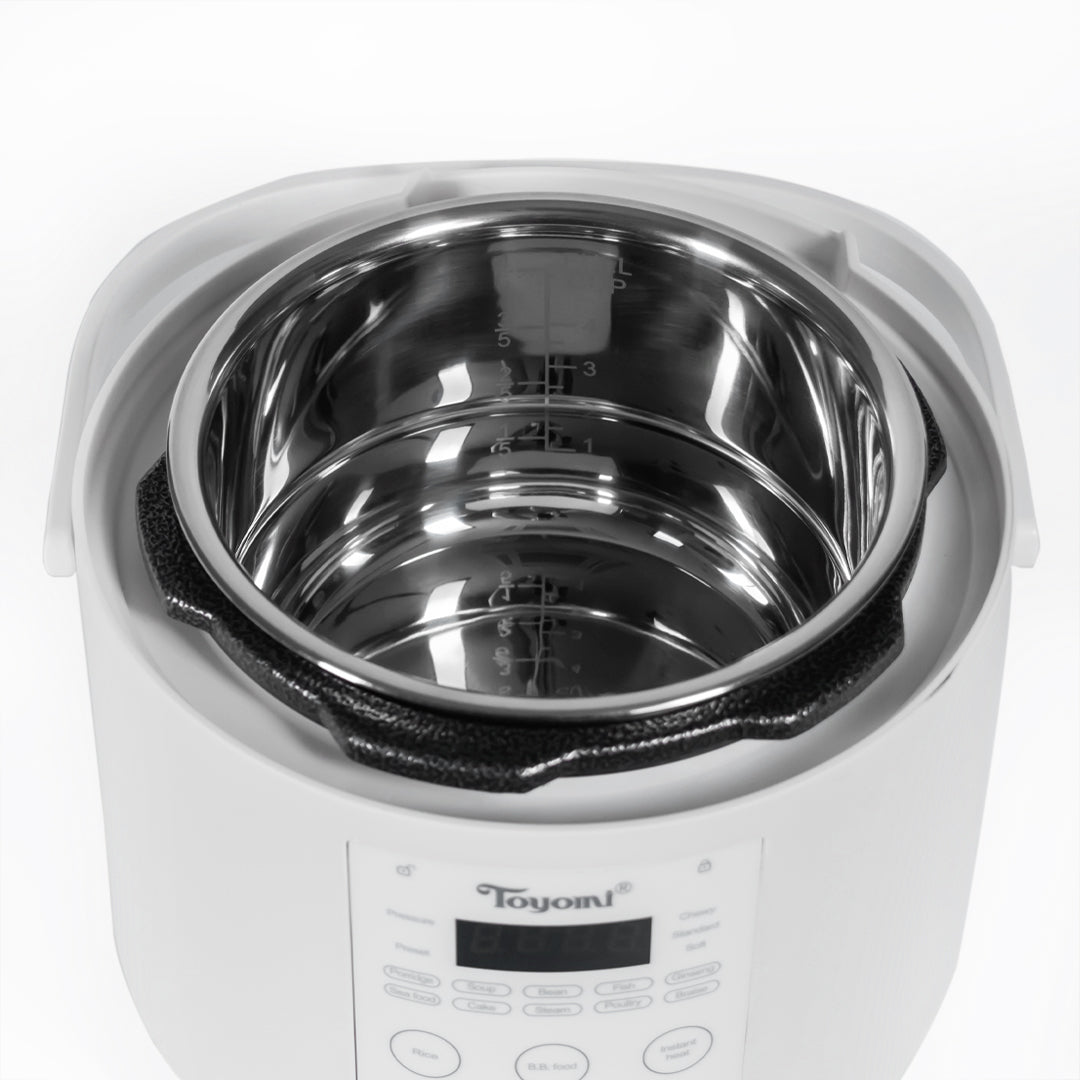 TOYOMI 2L Micro-com Pressure Cooker & Rice Cooker with Duo Pot PC 2001 - TOYOMI