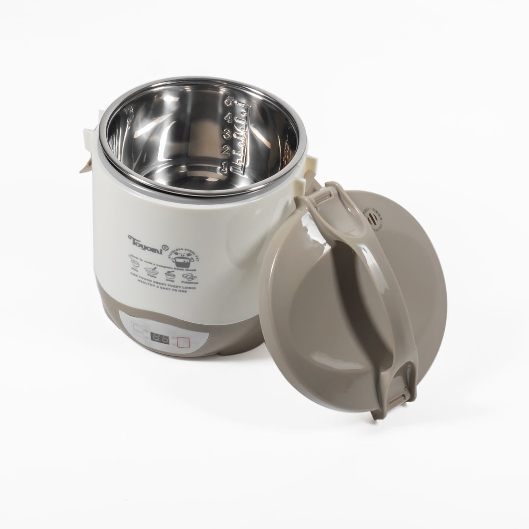 TOYOMI 0.6L Mini Rice Cooker with Stainless Steel Pot RC 616 - TOYOMI