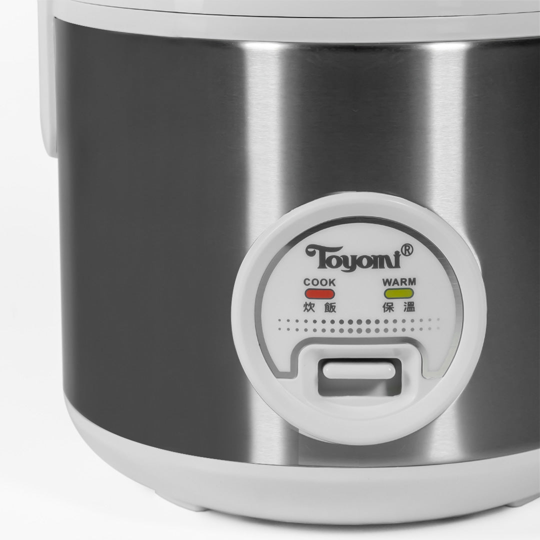 Toyomi 0.8L Electric Rice Cooker & Warmer with Stainless Steel Inner Pot RC 801SS - TOYOMI