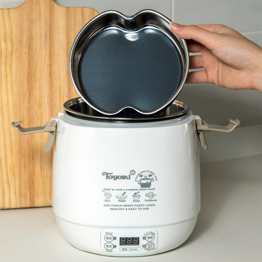 TOYOMI 0.6L Mini Rice Cooker with Duo Pot RC 818 - TOYOMI