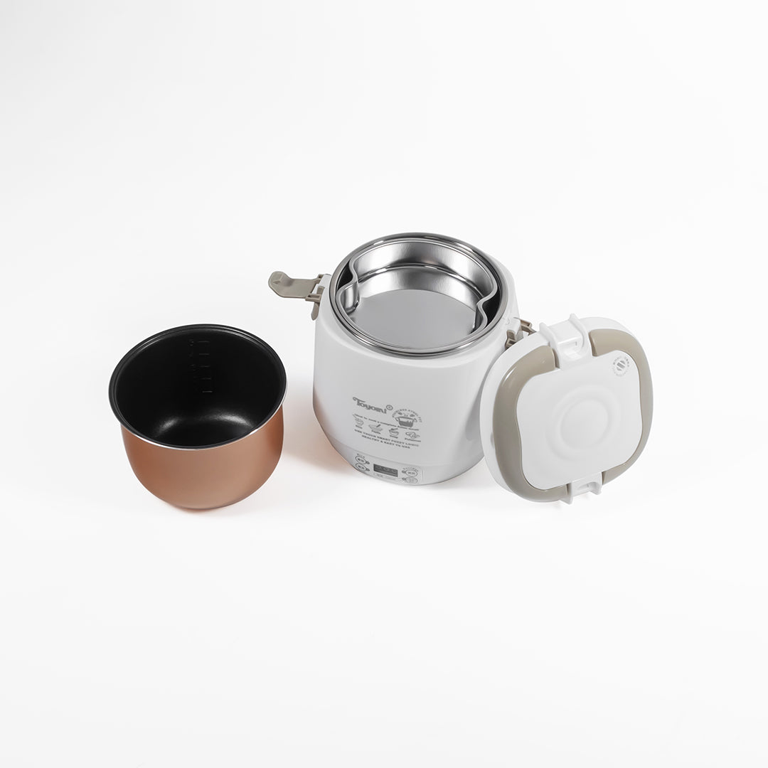 TOYOMI 0.6L Mini Rice Cooker with Duo Pot RC 818 - TOYOMI