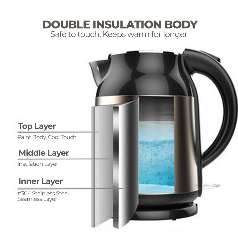 TOYOMI 1.5L S.S. Cordless Water Jug WK 1735 - TOYOMI