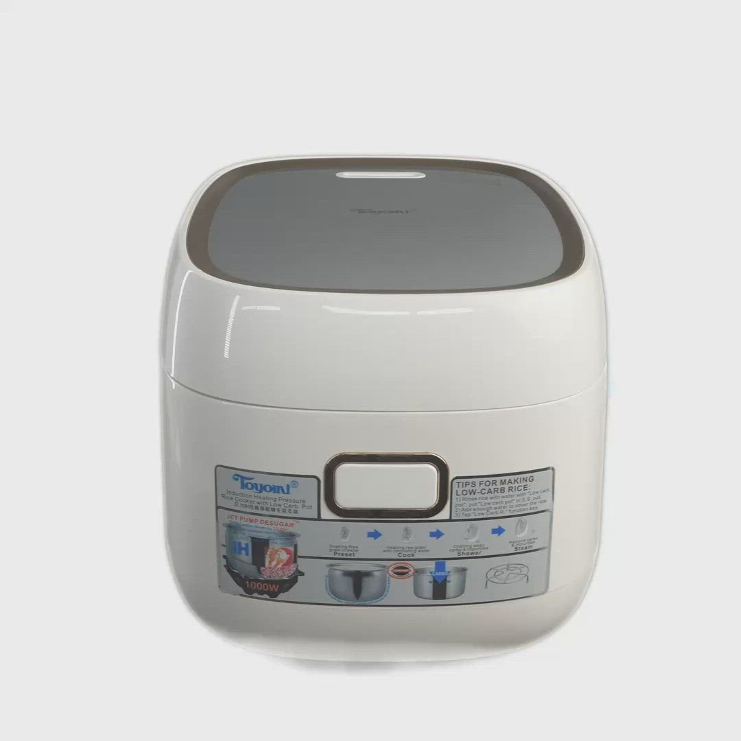 Load and play video in Gallery viewer, TOYOMI 0.8L SmartHealth IH Rice Cooker With Low Carb Pot RC 51IH-08