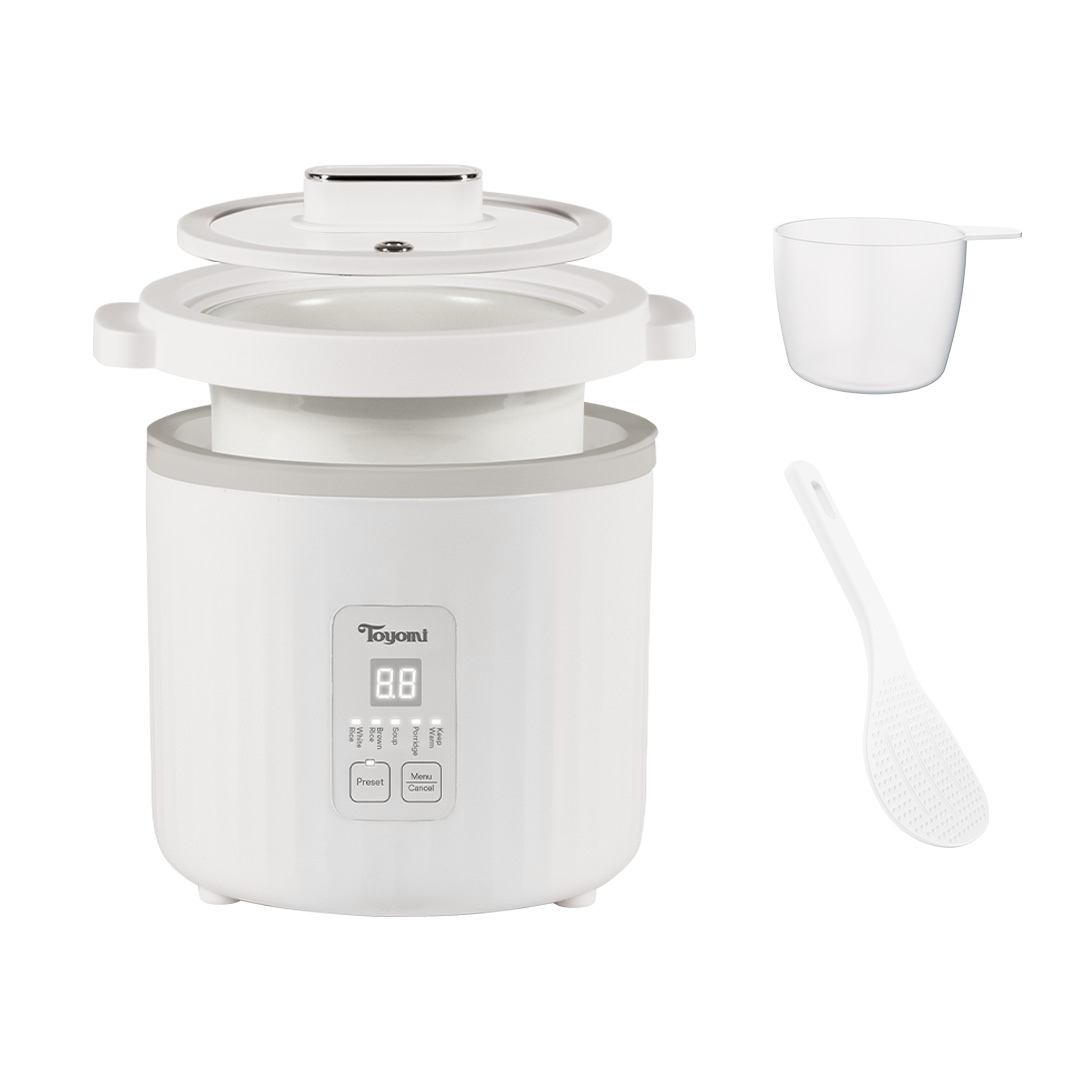 TOYOMI 1.0L Mini Ceramic Slow Cooker/Rice Cooker SC 990