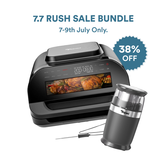 [7.7 SALE] TOYOMI UltiChef Smart Grill & Air Fryer AFG 7979 + Wet & Dry Grinder EG 775 Bundle