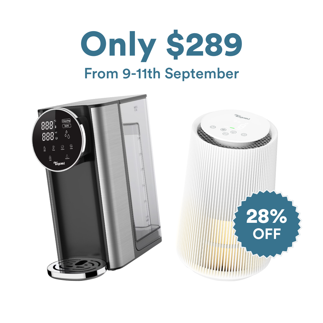 [9.9 SALE] TOYOMI HaloGuard HEPA UV Air Purifier AP 7000IT + TOYOMI InstantBoil 4.3L Filtered Water Dispenser with Premium Filter FB 5543F Bundle