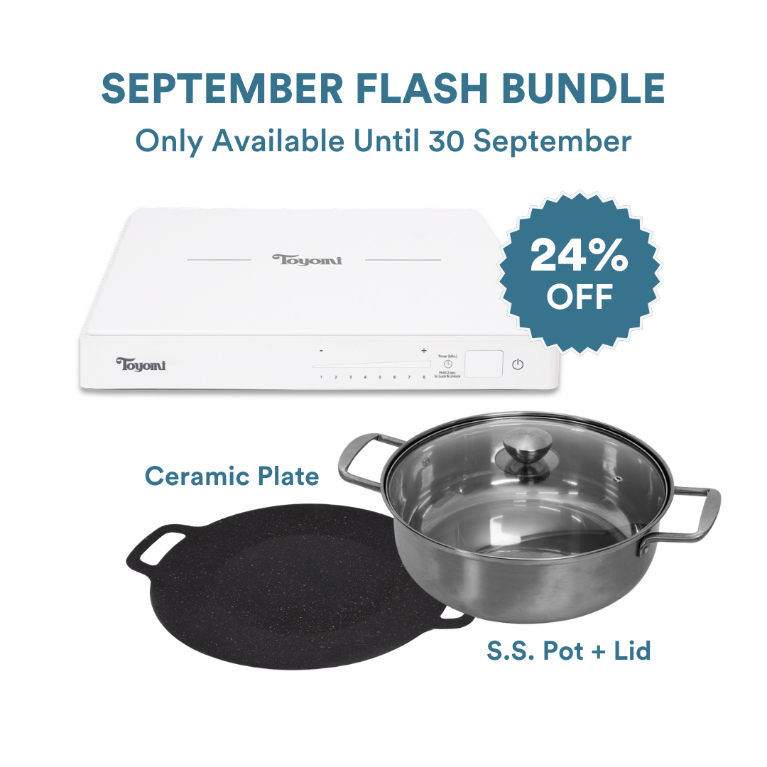 [FLASH] Toyomi DeluxeChef Induction Cooker IH 15V15 + Ceramic Plate + Stainless Steel Pot & Lid Bundle