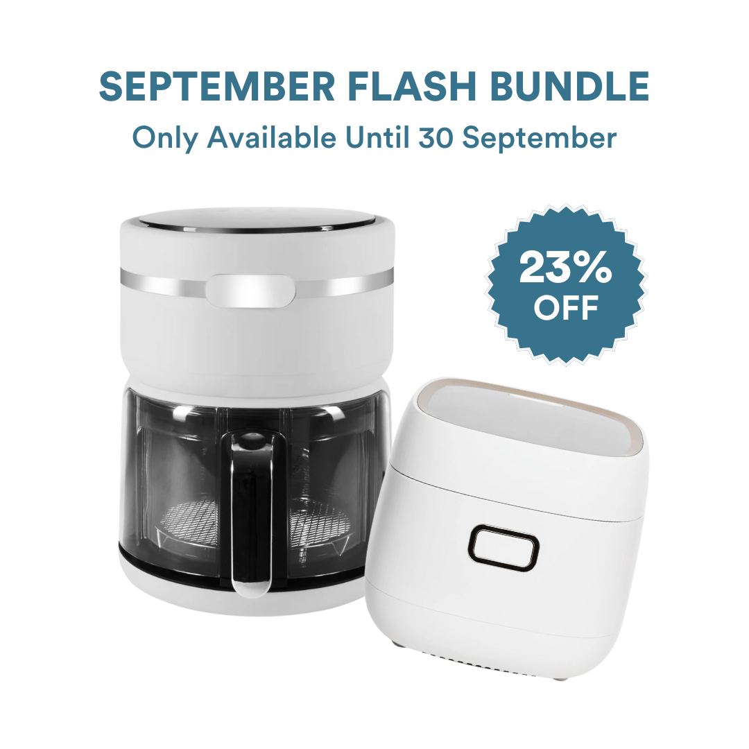 [FLASH] Toyomi 3.5L ClearView Air Fryer AFG 7126 + 0.8L SmartHealth IH Rice Cooker With Low Carb Pot RC 51IH-08 Bundle