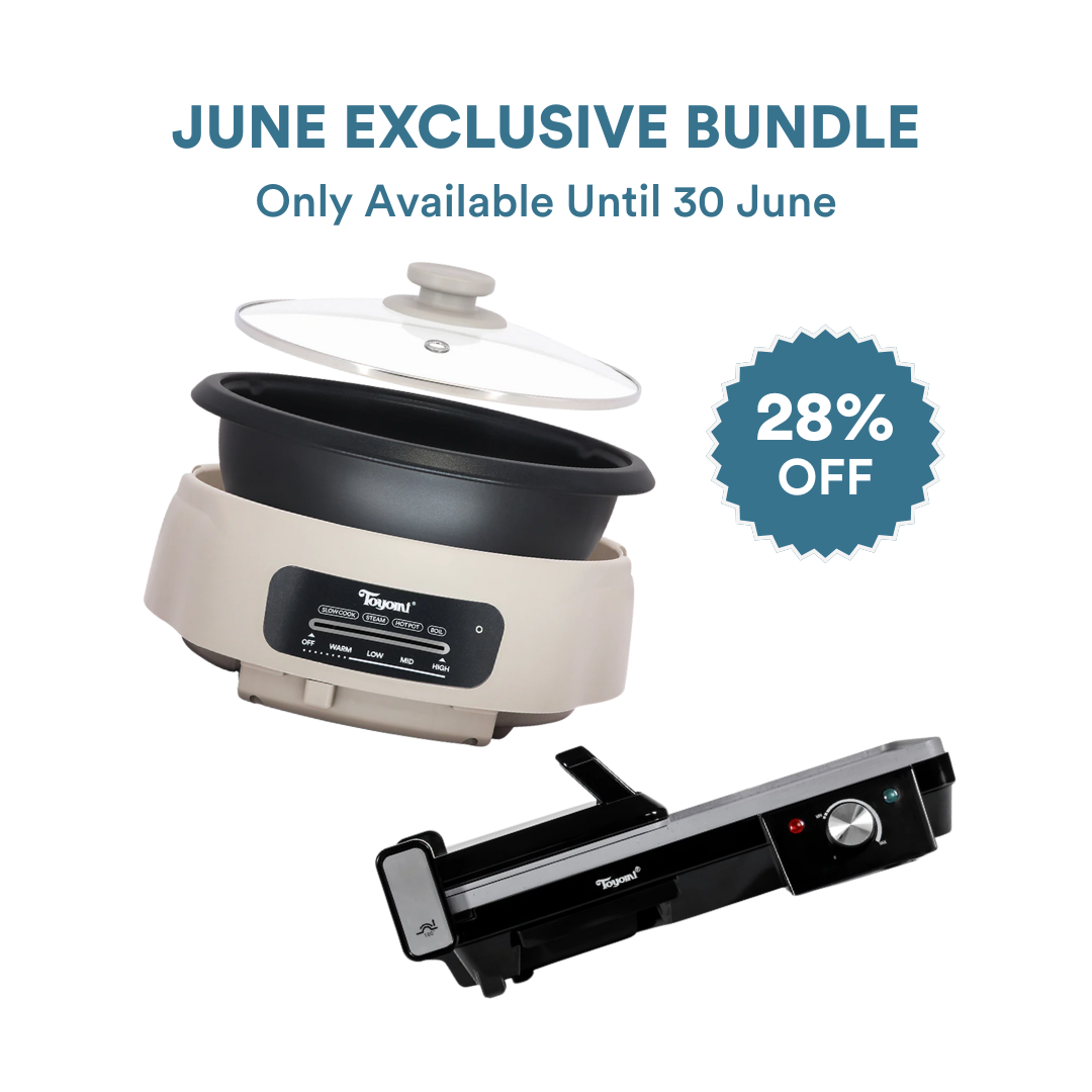 TOYOMI 4.0L 4-in-1 Multi Cooker MC 4646 + Griddler & BBQ Grill BBQ 9205 Bundle