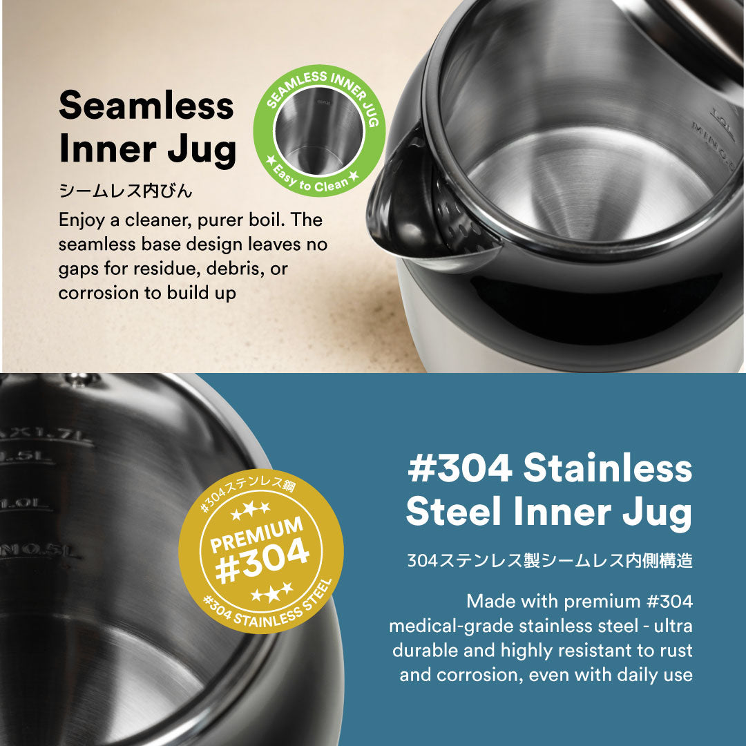 TOYOMI 1.7L S.S. Cordless Water Jug WK 1735