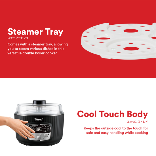 TOYOMI 1.8L Double Boil Cooker 1.8L SC 1822