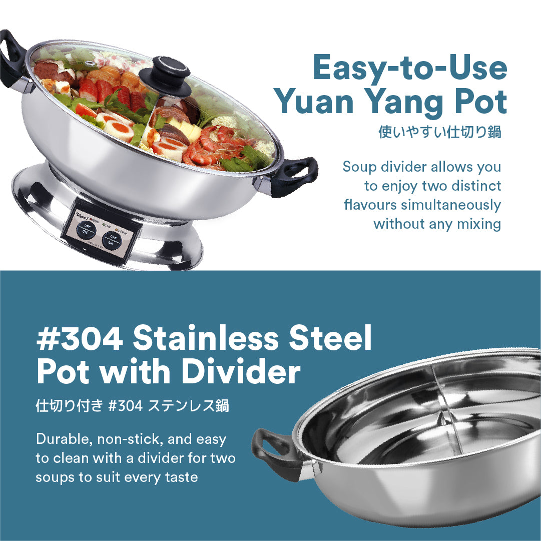 TOYOMI 5.8L Steamboat with Divider HS 172DV