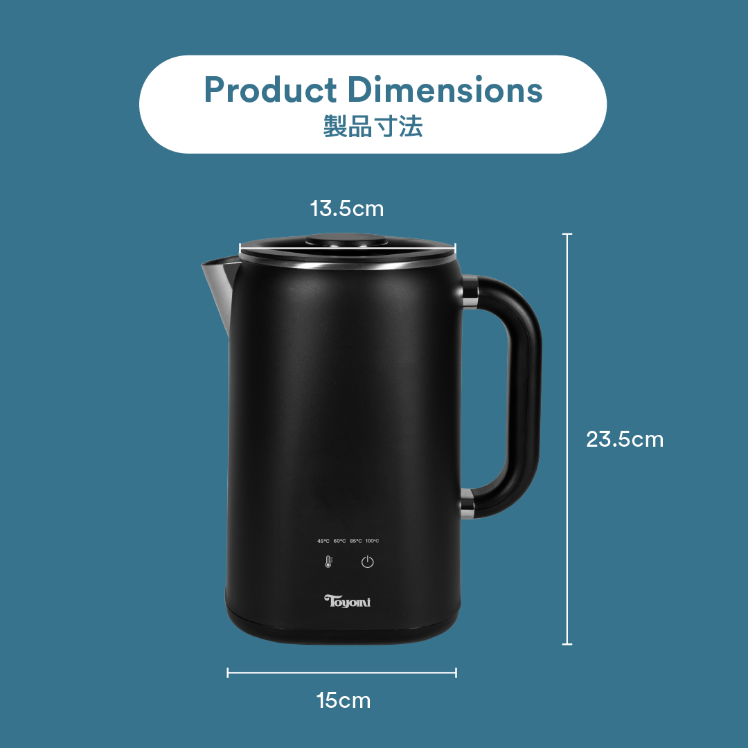 [NEW] TOYOMI Classic Cordless Smart Kettle WK 1795
