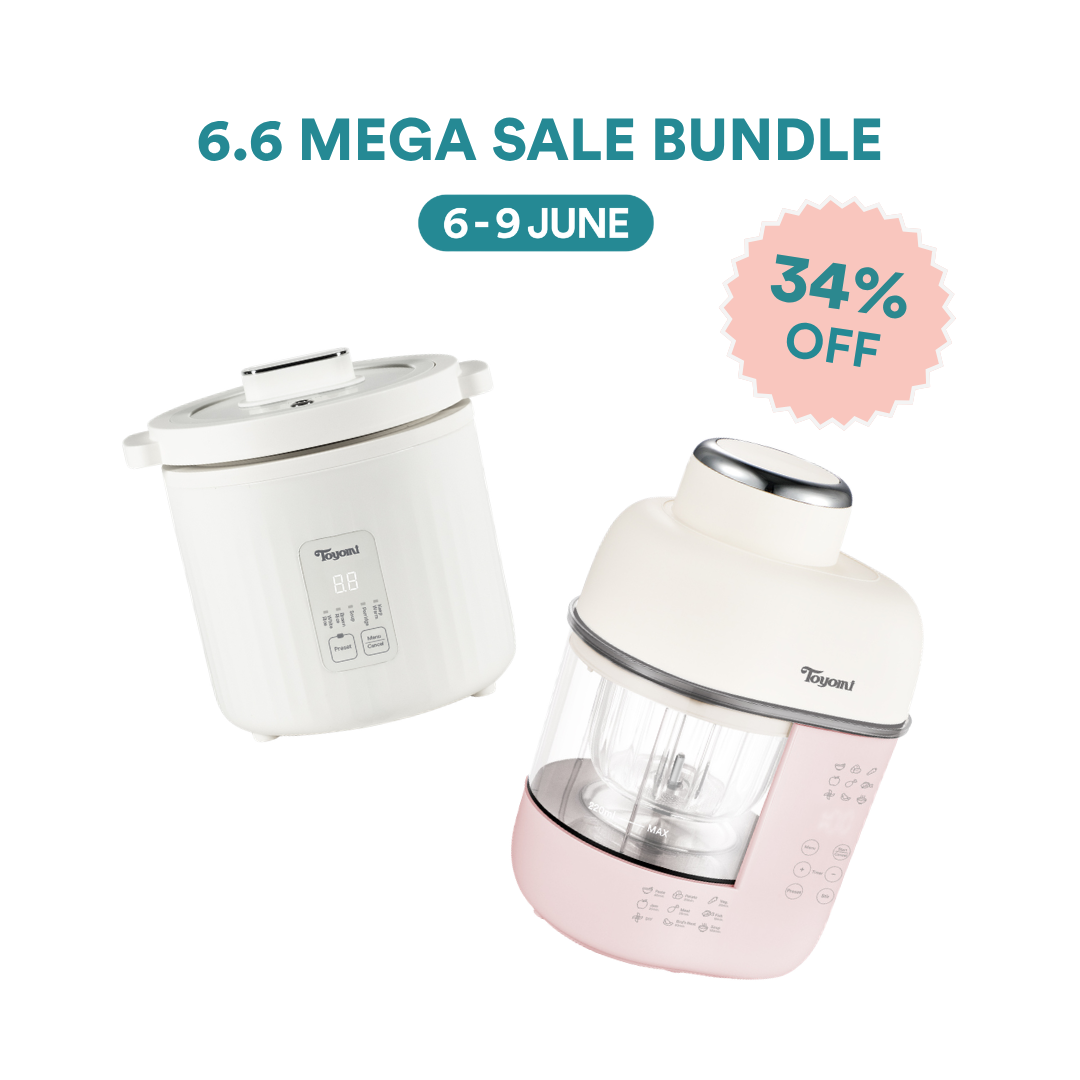 [6.6 MEGA SALE] TOYOMI All-In-One Baby Food Maker BBF 7003 + 1L Mini Ceramic Slow Cooker/Rice Cooker SC 990 Bundle