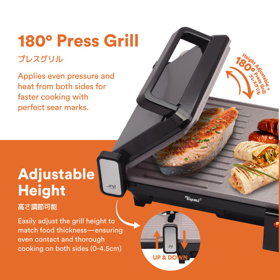 Toyomi Half & Half Griddler and BBQ Grill BBQ 9205