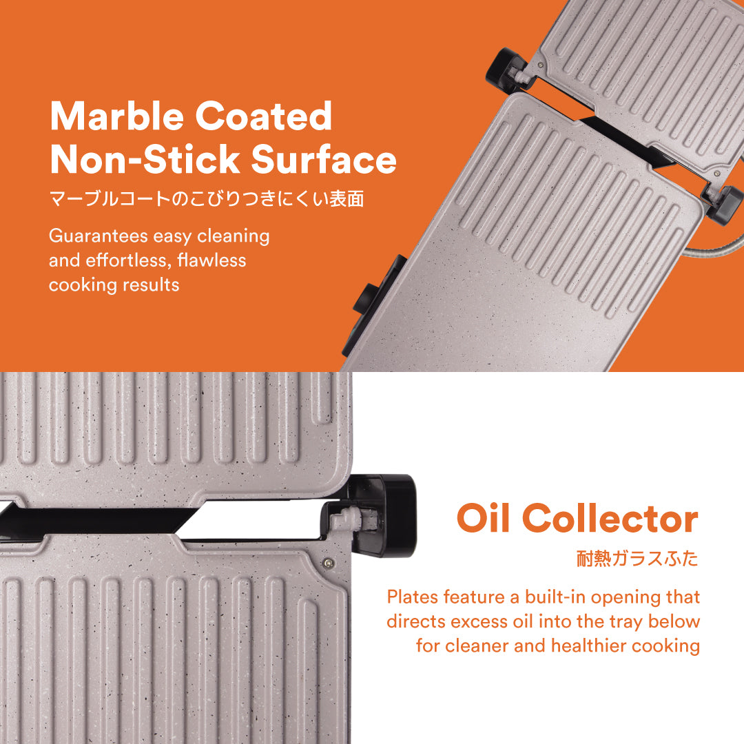 Toyomi Half & Half Griddler and BBQ Grill BBQ 9205