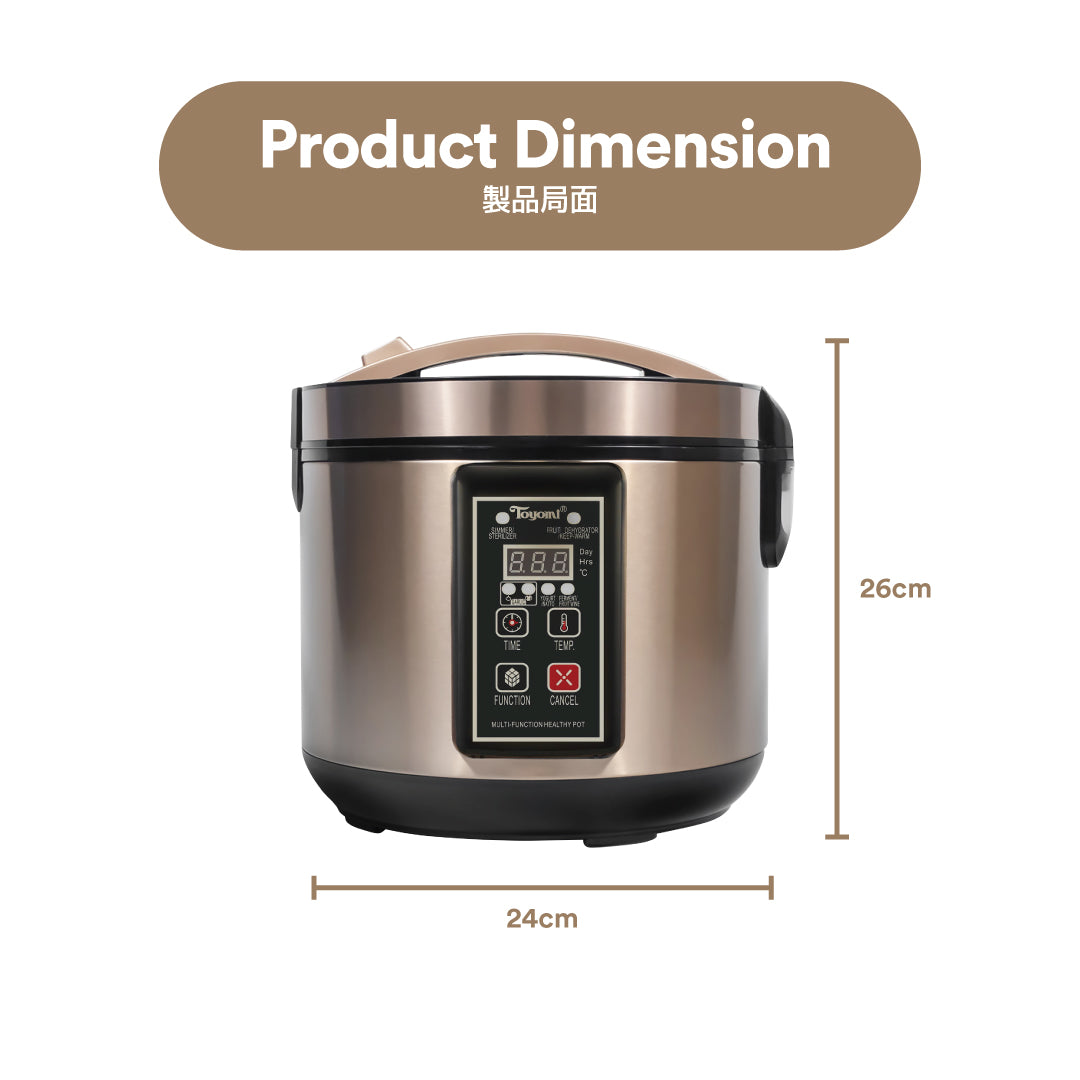 TOYOMI 5.0L Multi Healthy Fermentation Micro-com Pot (Black Garlic Maker) BGM 8810