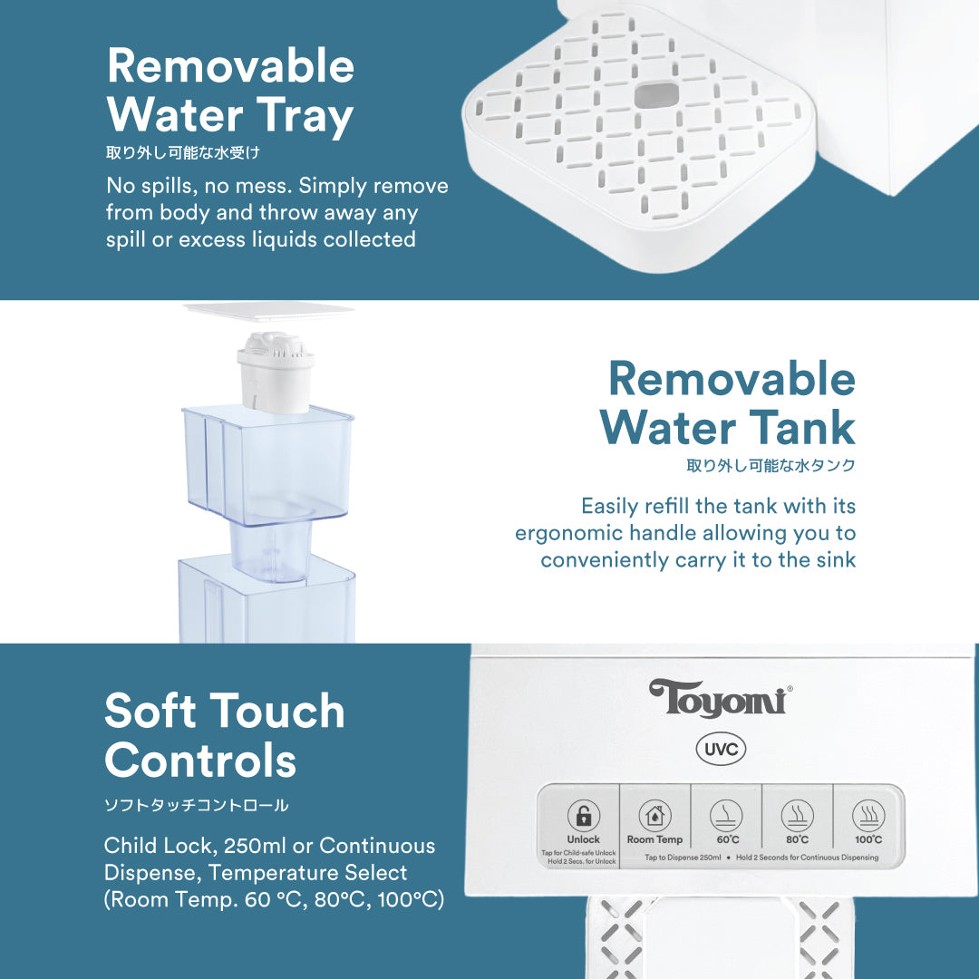 Toyomi 3.5L InstantBoil Filtered Water Dispenser with Premium Filter FB 7735F