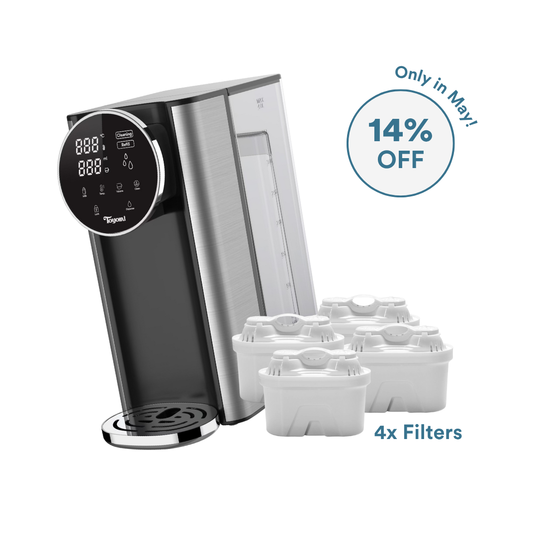[BEST-SELLER SET] TOYOMI InstantBoil 4.3L Filtered Water Dispenser FB 5543F + 4x Filters Bundle
