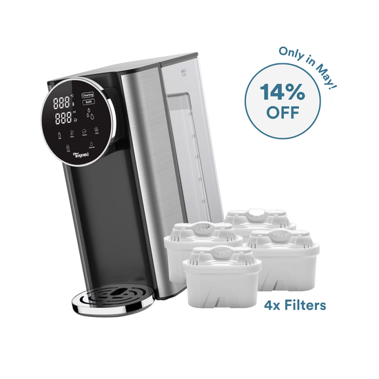 [BEST-SELLER SET] TOYOMI InstantBoil 4.3L Filtered Water Dispenser FB 5543F + 4x Filters Bundle