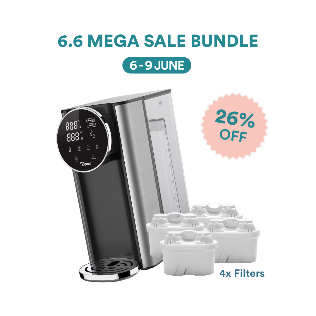 [6.6 MEGA SALE] FB 5543F + 4x Filters Bundle | TOYOMI InstantBoil 4.3L Filtered Water Dispenser