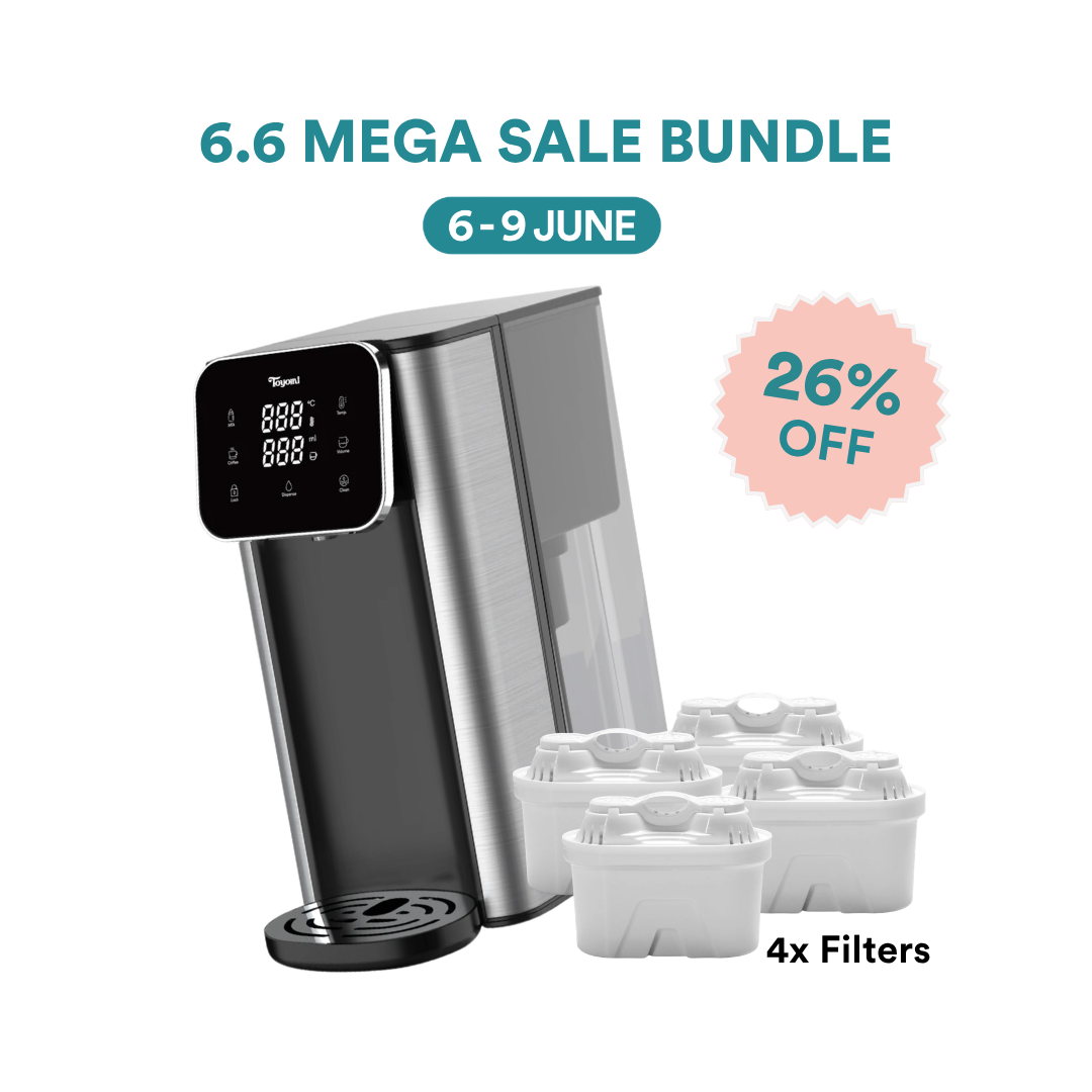 [6.6 MEGA SALE] FB 6643F + 4x Filters Bundle | TOYOMI InstantBoil 4.3L Filtered Water Dispenser Bundle