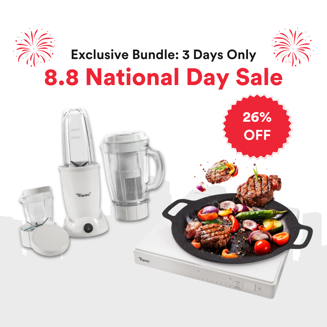[8.8 Sale 🇸🇬] Toyomi DeluxeChef Induction Cooker (IH 15V15) + Toyomi Blender & Food Processor (BL 2926) Bundle